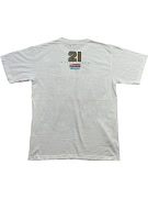 Chase Authentics NASCAR T-Shirt Trevor Bayne 21 Big Print Bianco Unisex M