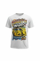 CHEMISTRY Corvette Chevrolet C6.R Racing Graphic T-Shirt White UNISEX L