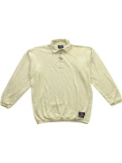 CHEVIGNON felpa polo vintage con logo cream da uomo XXL