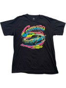 CHEVROLET CAMARO T SHIRT RACING GRAPHIC FADED BLACK MEN PRE OWNED L