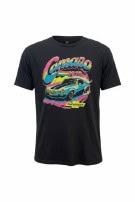 CHEVROLET CAMARO T SHIRT RACING GRAPHIC FADED BLACK MEN PRE OWNED L