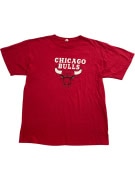 CHICAGO BULLS T-SHIRT VINTAGE ROSSA UNISEX LARGE usata