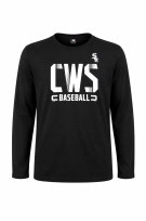 CHICAGO WHITE SOX LONG SLEEVE GRAPHIC TEE BLACK MEN PRE OWNED 2XL