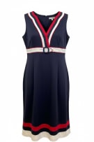 CHOPIN ROMA SLEEVELESS DRESS NAVY BLUE WOMEN'S M