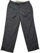 CHRISTIAN DIOR ΥΦΑΣΜΑΤΙΝΟ ΠΑΝΤΕΛΟΝΙ CLASSIC PINSTRIPE ΑΝΘΡΑΚΙ ΑΝΤΡΙΚΟ PRE OWNED XL