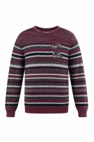 DESIGUAL KNITWEAR STRIPED BORDEAUX WOMEN PRE OWNED L