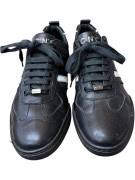 CNC Costume National Δερμάτινα Sneakers Μαύρα Low Top Γυναικεία EU 37
