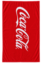 1980s COCA COLA TOWEL COTTON SOLID RED UNISEX PRE OWNED