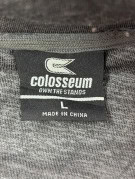 COLOSSEUM FELPA MEZZA ZIP COLLEGIATE NERO ANTRACITE UOMO PRE OWNED L