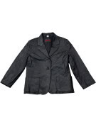COMPAGNIA ITALIANA LEATHER BLAZER CLASSIC BLACK WOMEN PRE OWNED M