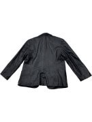 COMPAGNIA ITALIANA LEATHER BLAZER CLASSIC BLACK WOMEN PRE OWNED M
