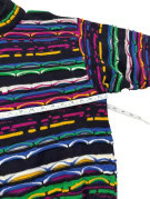 CONTE OF FLORENCE MAGLIONE IN MAGLIA VINTAGE NERO MULTICOLORE UOMO PRE OWNED L
