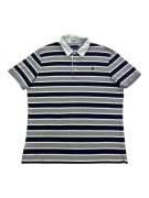 CONTE OF FLORENCE POLO SHIRT ΡΙΓΕ LOGO ΜΠΛΕ/ΓΚΡΙ ΑΝΔΡΙΚΟ XXXL
