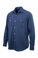 CONTE OF FLORENCE SHIRT VINTAGE DOUBLE POCKET BLUE MEN'S L