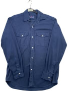 CONTE OF FLORENCE SHIRT VINTAGE DOUBLE POCKET BLUE MEN'S L