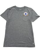 Converse T-Shirt Casual Logo Pocket Γκρι Γυναικείο M