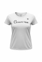 CONVERSE T SHIRT SPELL OUT WHITE WOMEN PRE OWNED M