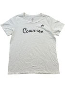 CONVERSE T SHIRT SPELL OUT WHITE WOMEN PRE OWNED M