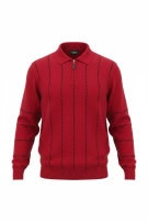 COTS CASUALS KNIT ZIP POLO RETRO RED MENS PRE OWNED M