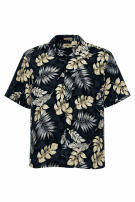 COTTON REEF ΠΟΥΚΑΜΙΣΟ TROPICAL NAVY ΓΥΝΑΙΚΕΙΟ PRE OWNED L