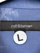 CRAFT AND BARROW CAMICIA TROPICAL BLUE UOMO PRE OWNED L
