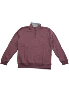 Crew Clothing Company Φούτερ 1/4 Zip Μπορντό Ανδρικό L