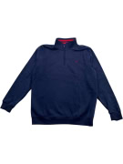 CREW CLOTHING COMPANY ΦΟΥΤΕΡ ΜΕ ΦΕΡΜΟΥΑΡ 1/4 CASUAL ΛΟΓΟΤΥΠΟ ΜΠΛΕ ΑΝΔΡΙΚΟ XL