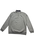 CREW CLOTHING COMPANY 1/4 Zip Sweatshirt Minimal Logo Grey Men's XL