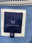 CREW CLOTHING COMPANY ΜΠΛΟΥΖΑ ΜΕ ΦΕΡΜΟΥΑΡ 1/4 ΜΠΛΕ ΑΝΔΡΙΚΗ XL