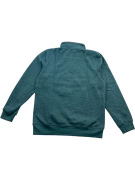 CREW CLOTHING COMPANY FELPA CON ZIP 1/4 VERDE PETROLIO DA UOMO XL