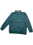 CREW CLOTHING COMPANY FELPA CON ZIP 1/4 VERDE PETROLIO DA UOMO XL