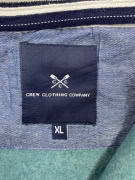 CREW CLOTHING COMPANY FELPA CON ZIP 1/4 VERDE PETROLIO DA UOMO XL