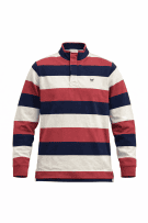 Crew Clothing Company Μπλούζα Rugby Ριγέ Classic Logo Πολύχρωμη Ανδρική XXL