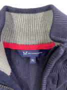 CREW CLOTHING COMPANY Πλεκτή Μπλούζα Cable Knit Half-Zip Μπλε Ανδρική XL