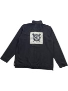 CREW CLOTHING COMPANY RUGBY CLUB ΜΠΛΟΥΖΑ ΜΕ ΚΟΥΜΠΙΑ LOGO PATCH ΑΝΘΡΑΚΙ ΑΝΔΡΙΚΟ XL