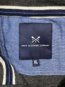 CREW CLOTHING COMPANY RUGBY CLUB ΜΠΛΟΥΖΑ ΜΕ ΚΟΥΜΠΙΑ LOGO PATCH ΑΝΘΡΑΚΙ ΑΝΔΡΙΚΟ XL