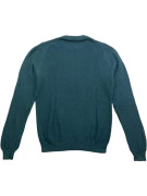 CREW CLOTHING Πλεκτή Μπλούζα Textured Πετρόλ Ανδρική XXL