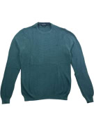 CREW CLOTHING Πλεκτή Μπλούζα Textured Πετρόλ Ανδρική XXL