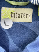 CUBAVERA SHIRT HAWAIIAN BLUE MENS PRE OWNED L