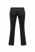 Y2K CUTY WELL JEANS SPELL OUT BLACK WOMEN PRE OWNED S