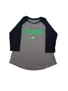 DALLAS STARS ΓΚΡΙ ΚΑΙ ΜΑΥΡΟ RAGLAN GRAPHIC TEE ΓΥΝΑΙΚΕΙΟ PRE OWNED S