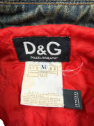 D&G Dolce & Gabbana Denim Jacket Vintage Με Λογότυπο Μπλε/Λαδί Ανδρικό M