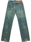 D&G DOLCE & GABBANA JEANS ΠΑΝΤΕΛΟΝΙ VINTAGE DISTRESSED LOGO PATCH ΜΠΛΕ ΑΝΔΡΙΚΟ M