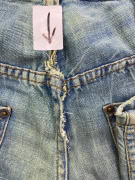 D&G DOLCE & GABBANA JEANS ΠΑΝΤΕΛΟΝΙ VINTAGE DISTRESSED LOGO PATCH ΜΠΛΕ ΑΝΔΡΙΚΟ M