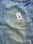 D&G DOLCE & GABBANA JEANS ΠΑΝΤΕΛΟΝΙ VINTAGE DISTRESSED LOGO PATCH ΜΠΛΕ ΑΝΔΡΙΚΟ M