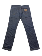 D&G DOLCE & GABBANA JEANS ΠΑΝΤΕΛΟΝΙ VINTAGE LEATHER LOGO ΜΠΛΕ ΑΝΔΡΙΚΟ M