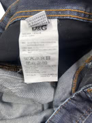 D&G DOLCE & GABBANA JEANS ΠΑΝΤΕΛΟΝΙ VINTAGE LEATHER LOGO ΜΠΛΕ ΑΝΔΡΙΚΟ M