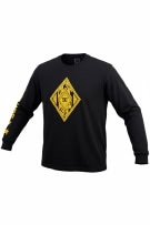 DC SHOES LONG SLEEVE T-SHIRT BIG LOGO STREETWEAR BLACK UNISEX L