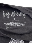 DEF LEPPARD T-SHIRT VINTAGE STYLE ΛΟΓΟΤΥΠΟ ΜΑΥΡΟ UNISEX SMALL preowned