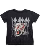 DEF LEPPARD T-SHIRT VINTAGE STYLE ΛΟΓΟΤΥΠΟ ΜΑΥΡΟ UNISEX SMALL preowned